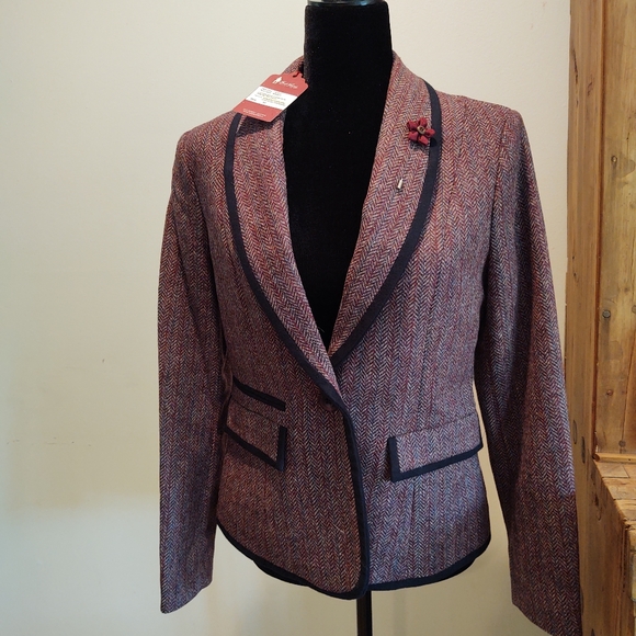 Jack Murphy Margot Blazer Plum Berry uk size 10 - Picture 3 of 6